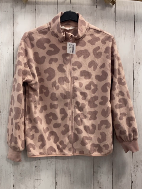 H&M  Fleecejacke  Gr. 134  lachs aubergine leoprint 