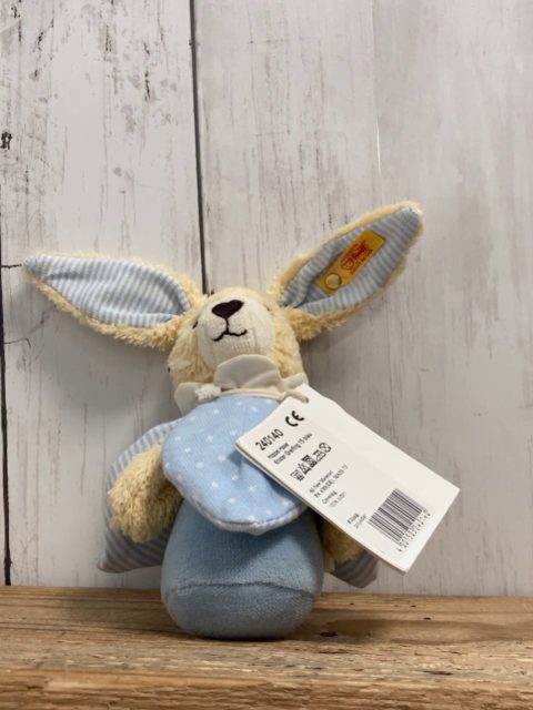 neu Steiff  Plüschspielzeug  Knister-Greifling Hoppel Hase 
