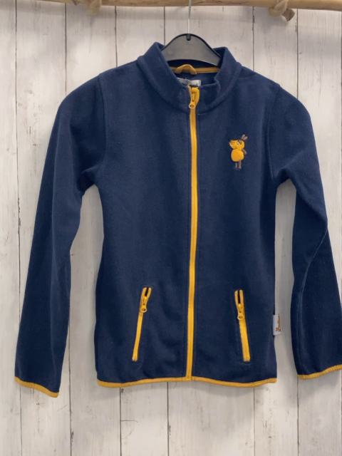 Playshoes  Fleecejacke  Gr. 152  blau mais Reißverschlüsse + Bund Die Maus 