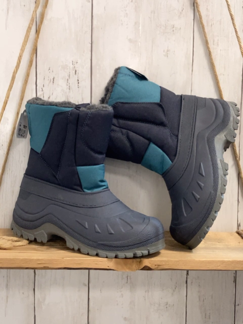 neu  Gummistiefel Gr. 34  grau petrol gefüttert NP 19,95 €