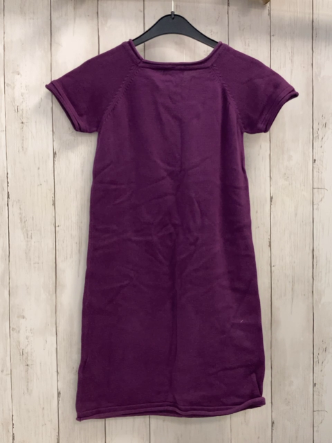 Vertbaudet  Kleid  Gr. 140  pflaume Strick pink Schleife 