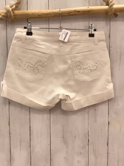 Bodyright  Shorts  Gr. 38  weiß Umschlag silber Steine auf den Po-Taschen 