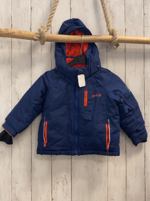 Kamik  Jacke  Gr. 92  blau orange blaue Reißverschlüsse orange Fleecefutter 
