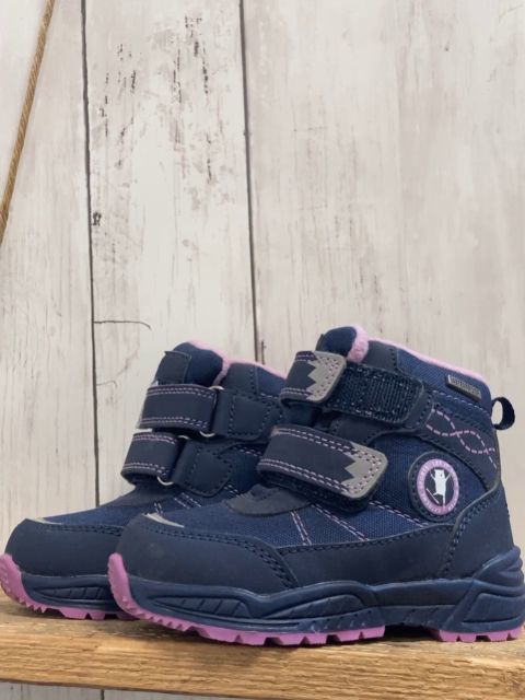   Boots  Gr. 22  blau rosa Nähte gefüttert 