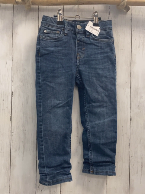 H&M  Hose  Gr. 104  blau Jeans gefüttert Bund verstellbar 