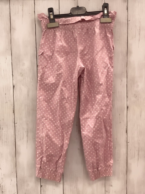   Hose  Gr. 116  rosa weiße Punkte Gummizugbund 