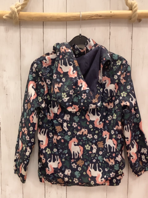 H&M  Jacke  Gr. 128  blau Blumen 