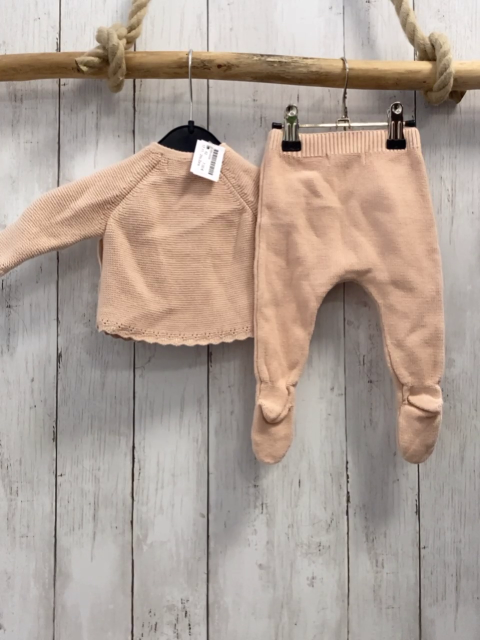 2tlg Zara  Pullover + Babyhose  Gr. 62  heller lachston Strick 