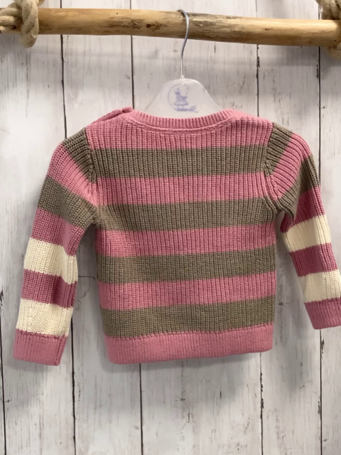 S´Oliver  Pullover  Gr. 74  rosa grau creme Streifen Strick
