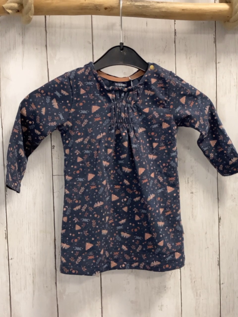 Noppies  Kleid  Gr. 74  blau bunte Schmetterlinge + Blätter 