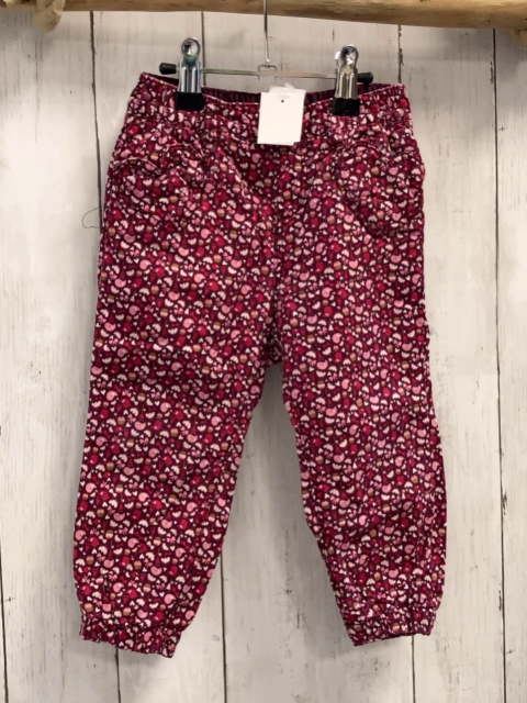 H&M  Hose  Gr. 86  auberinge rosa pink Vögel Törtchen Blumen 
