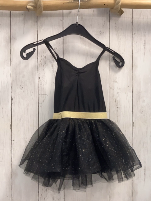 H&M  Kleid  Gr. 98  schwarz Tüllrock mit Glitzerpunkten Bodytunterteil 