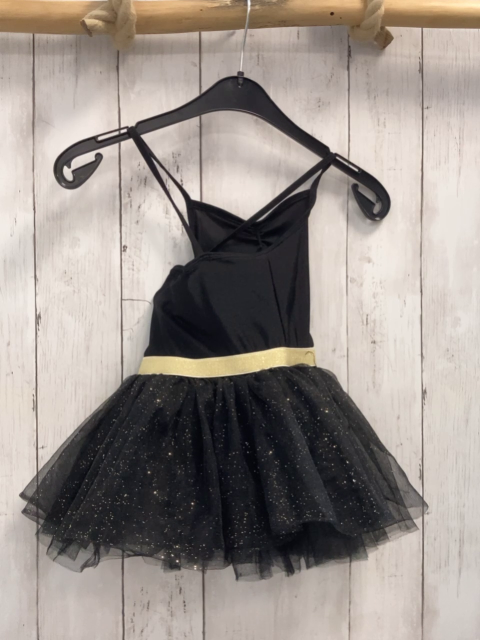 H&M  Kleid  Gr. 98  schwarz Tüllrock mit Glitzerpunkten Bodytunterteil 