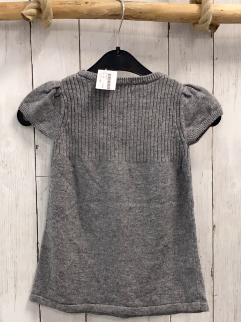 H&M  Kleid  Gr. 86  grau strick Rosetten mit golden Glitzer 