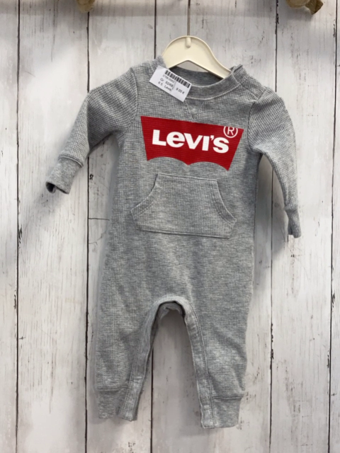 Levi´s  Overall Gr. 62/68  grau Struktur roter Balken mit weißer Schrift 