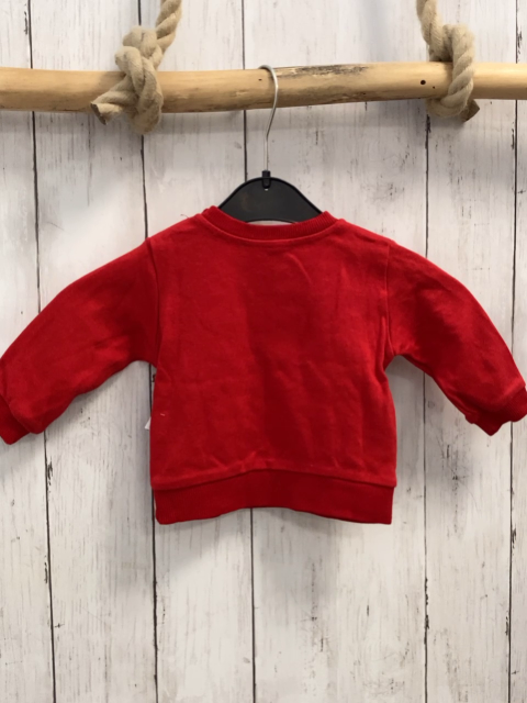 Pullover Gr. 62  rot weiß blaue Schrift