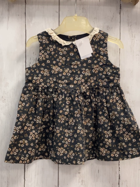 Wheat  Kleid  Gr. 68  braun beige hellbraune Blumen beige Kragen 