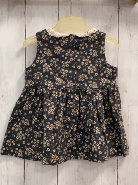 Wheat  Kleid  Gr. 68  braun beige hellbraune Blumen beige Kragen 