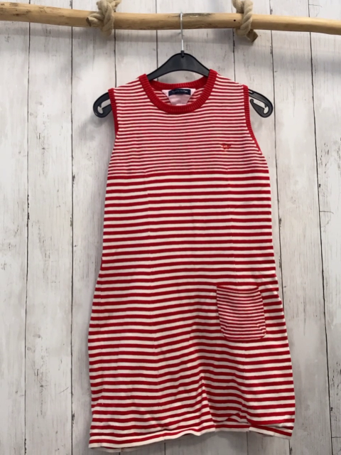 Tommy Hilfiger  Kleid  Gr. 152  rot weiße Streifen Strick
