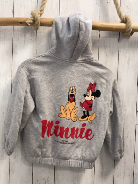 zara Sweatjacke Gr. 116  grau Minnie Mouse