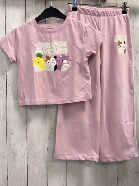 2tlg H&M  T-Shirt + Jogginghose  Gr. 122  rosa Figuren Squash Mallows 