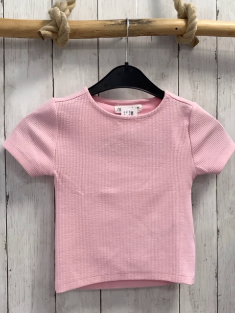 Zara  T-Shirt Gr. 122/128  rosa Rippen 