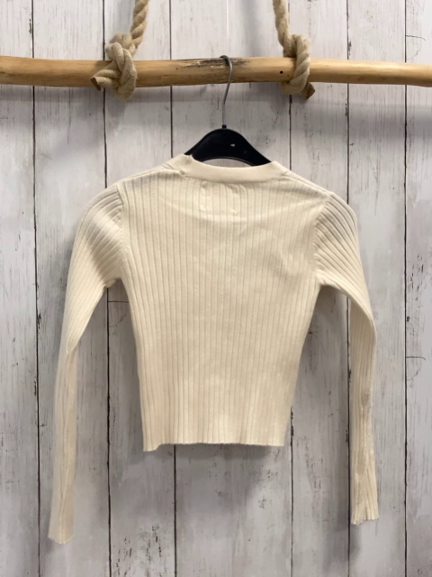 Zara  Strickjacke  Gr. 134  creme Rippen 