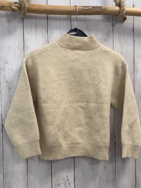 Zara  Pullover  Gr. 122  beige Strick Brusttasche 
