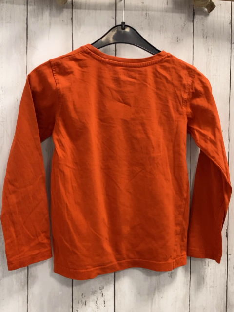   Langarmshirt  Gr. 122  orange hellgrünes Plüschkrümelmonster 