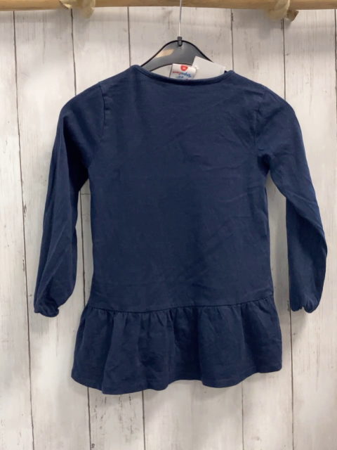   Lanrgarmshirt Gr. 116  blau  Pailettenpferd 