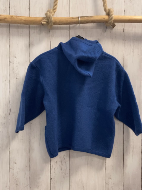 Disana  Walkjacke  Gr. 116  blau 100 % Schurwolle Kapuze 