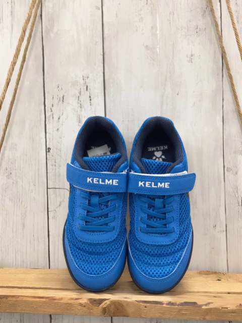 neu Kelme  Schuhe  Gr. 32  hellblau dunkelblau mit Klett + Schnürsenkeln 