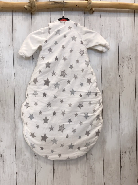 2tlg Alvi  Schlafsack Gr. 62/68  weiß graue Sterne + weißer Innenschlafsack 