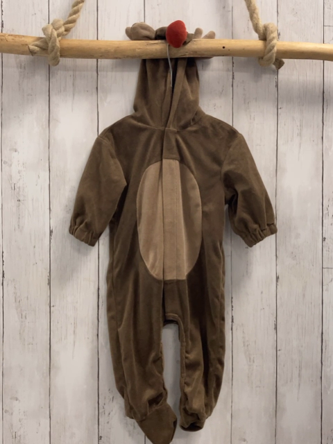 Zara  Overall Gr. 74  hellbraun Plüsch Kapuze 
