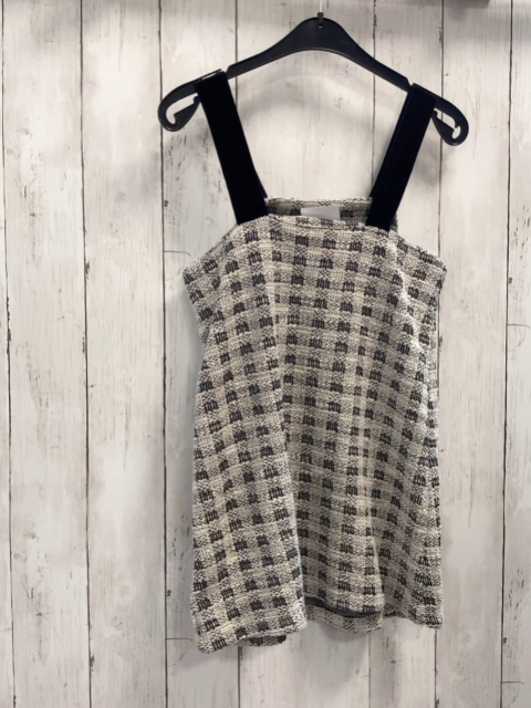 Reserved  Kleid  Gr. 140  weiß schwarz gemustert schwarze Träger 