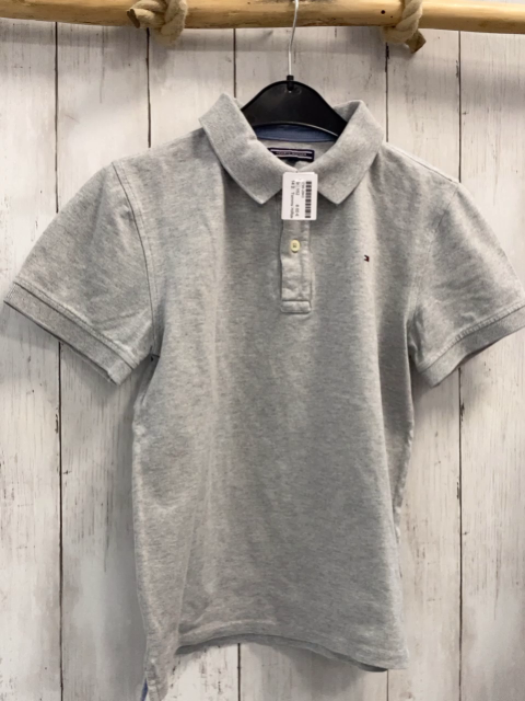 Tommy Hilfiger  T-Shirt  Gr. 152  hellgrau Polokragen 