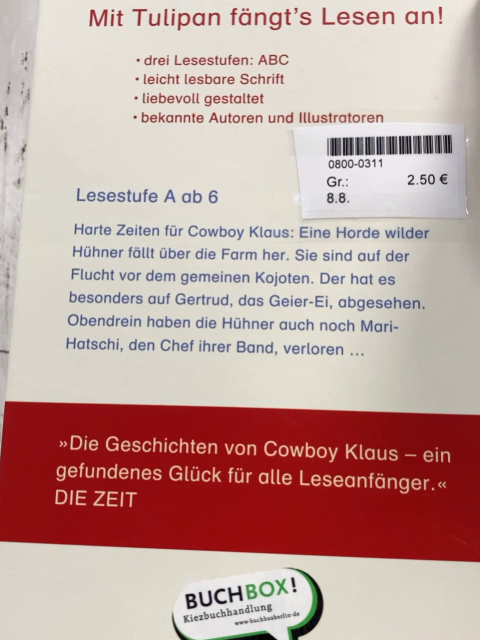   Buch Cowboy Klaus und die harten Hühner 