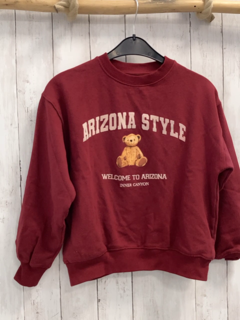 Zara  Pullover  Gr. 152  weinrot Bär Schrift 