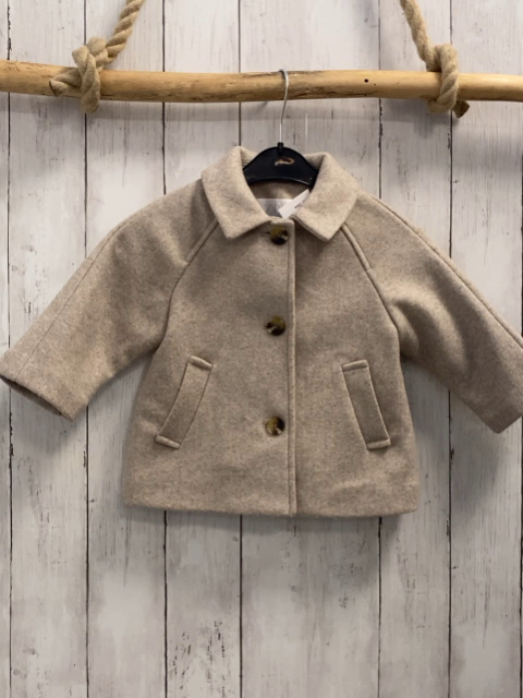 Zara  Jacke  Gr. 86  beige wolloptik 