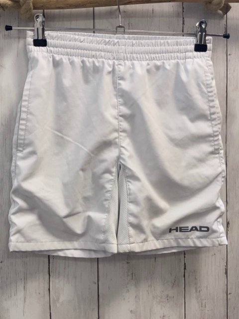 Head Sportshorts Gr. 140  weiß graue Schrift