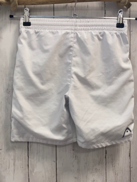 Head Sportshorts Gr. 140  weiß graue Schrift