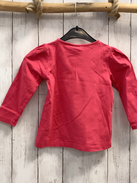 Disney  Langarmshirt  Gr. 98  hellrot Minnie Mouse mit Pailettenschleife 
