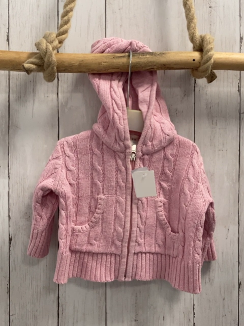 GAP  Strickjacke  Gr. 68  rosa Strick Zöpfe Kapuze 