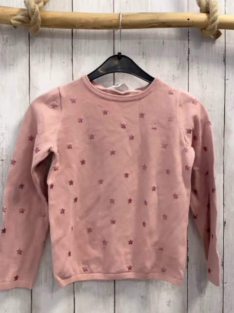 H&M Pullover  Gr. 122  rosa lachs Glitzersterne