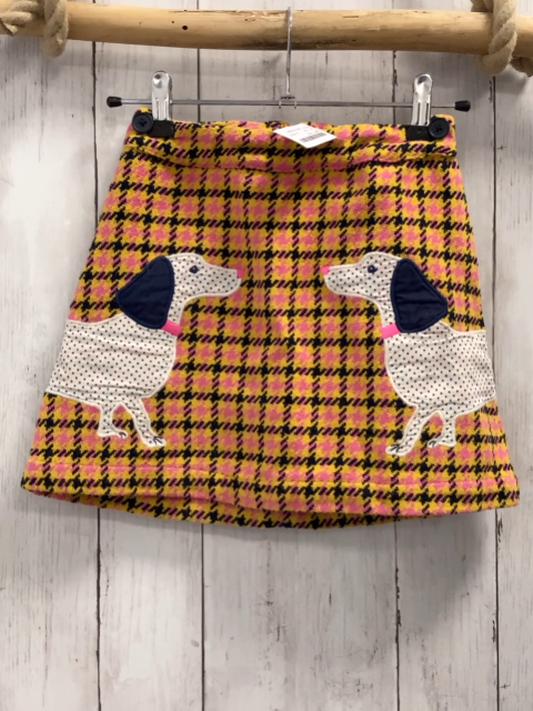 Mini Boden  Rock Gr. 128  gelb schwarz pink kariert Dalmatiner Bund verstellbar 