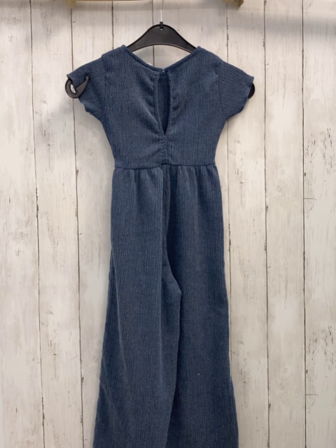 zara Jumpsuit Gr. 122  blau meliert Struktur