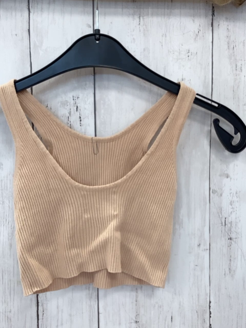 zara Top Gr. 116  beige gerippt