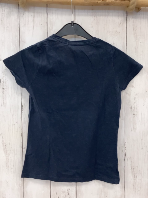 name it T-Shirt Gr. 122  blau Glitzerschrift