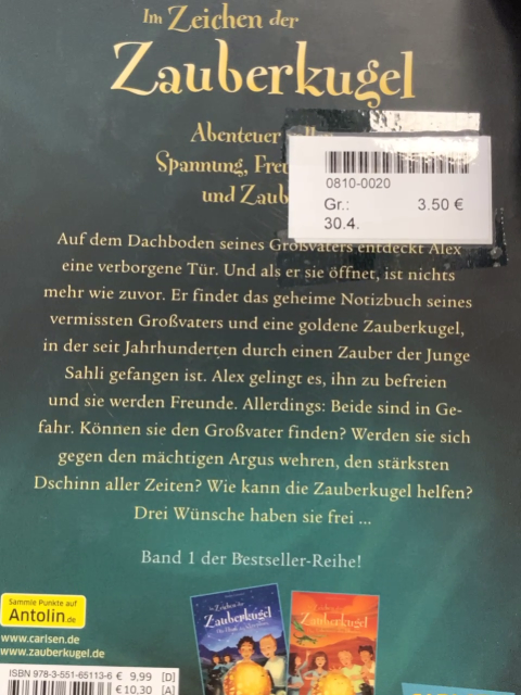   Buch Im Zeichen der Zauberkugel 