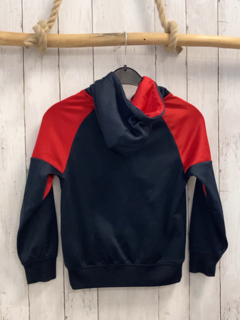 Bad Boys  Pullover  Gr. 134/140  blau rote Schultern Kpauze weißer Driucl